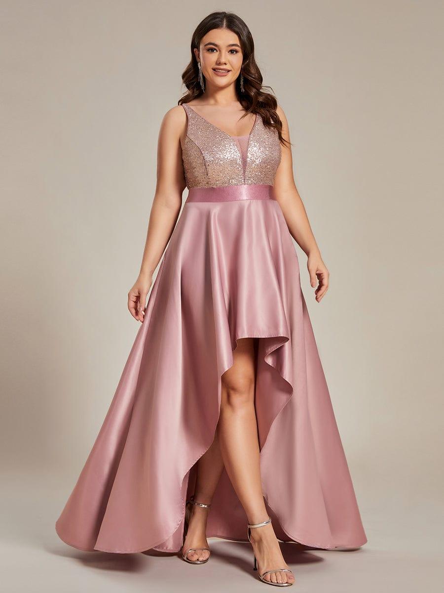 Asymmetrical Plus Size Formal Dresses for Prom #color_Purple Orchid