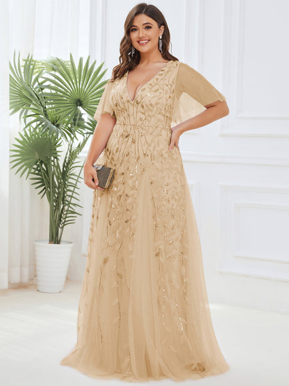 Plus Size Floor Length Formal Evening Gowns for Weddings Wholesale EE00736