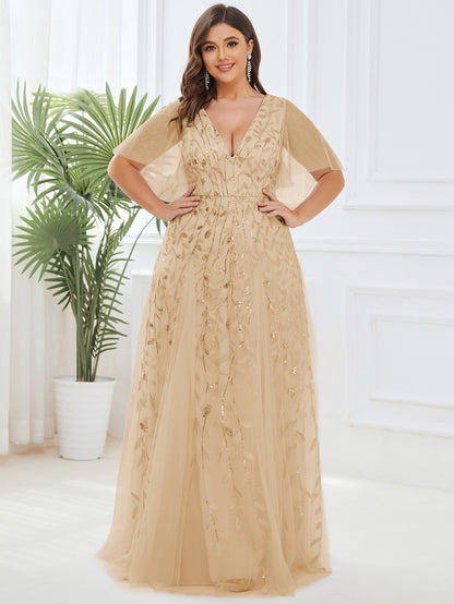 Plus Size Floor Length Formal Evening Gowns for Weddings Wholesale EE00736