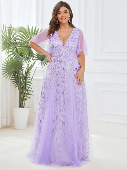 Plus Size Floor Length Formal Evening Gowns for Weddings Wholesale EE00736