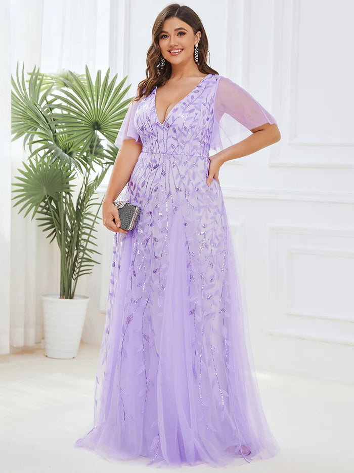 Plus Size Floor Length Formal Evening Gowns for Weddings Wholesale EE00736