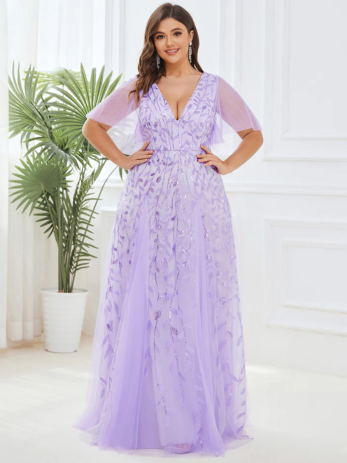 Plus Size Floor Length Formal Evening Gowns for Weddings Wholesale EE00736