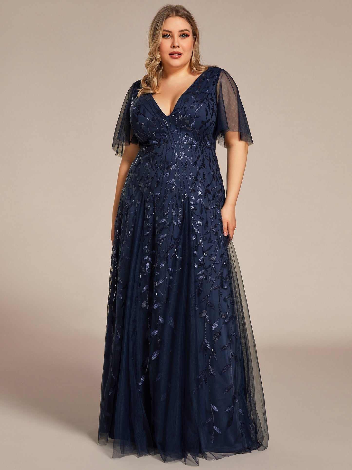 Plus Size Floor Length Formal Evening Gowns for Weddings Wholesale EE00736