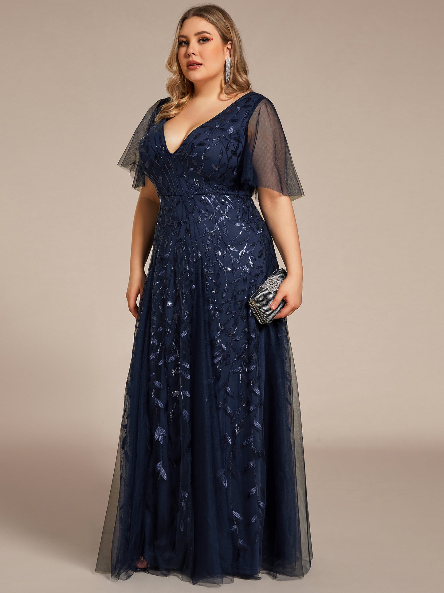 Plus Size Floor Length Formal Evening Gowns for Weddings Wholesale EE00736