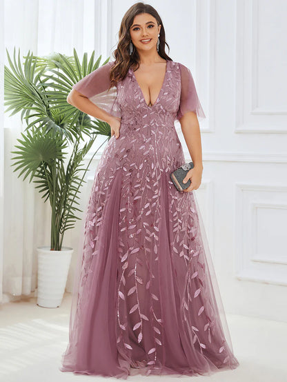 Plus Size Floor Length Formal Evening Gowns for Weddings Wholesale EE00736