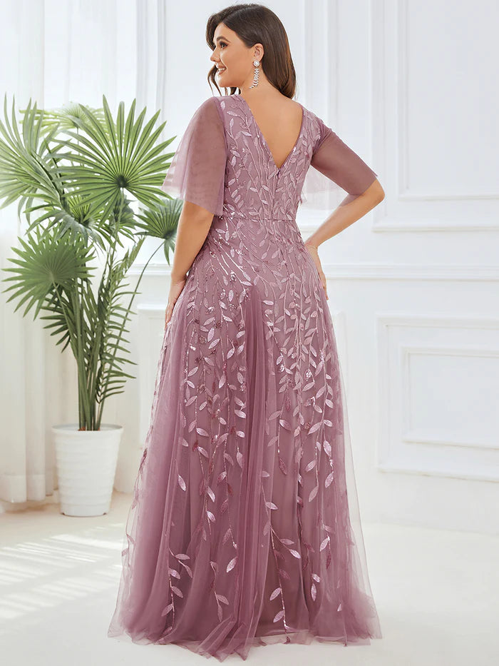 Plus Size Floor Length Formal Evening Gowns for Weddings Wholesale EE00736