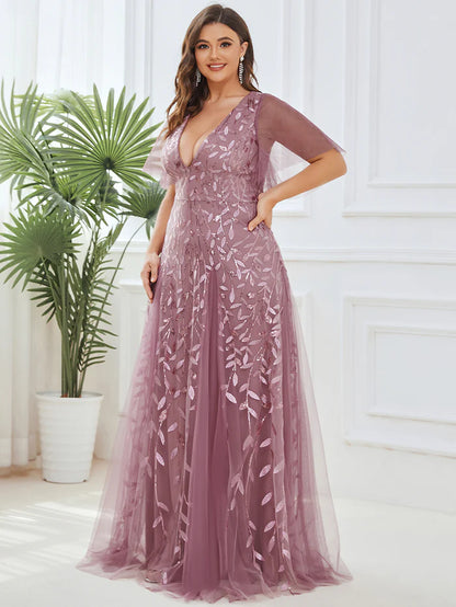 Plus Size Floor Length Formal Evening Gowns for Weddings Wholesale EE00736