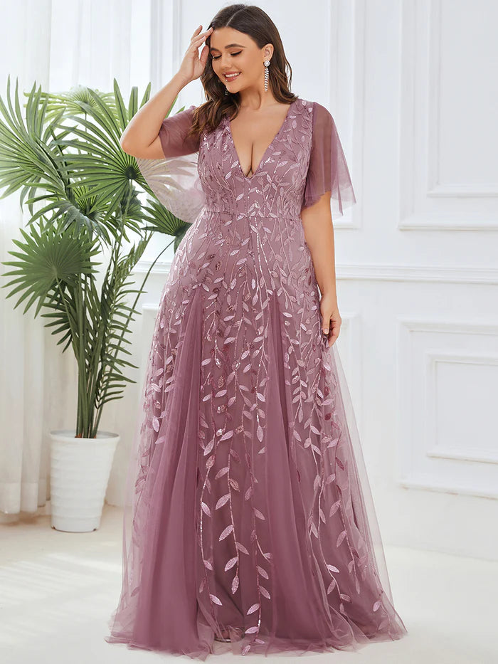 Plus Size Floor Length Formal Evening Gowns for Weddings Wholesale EE00736