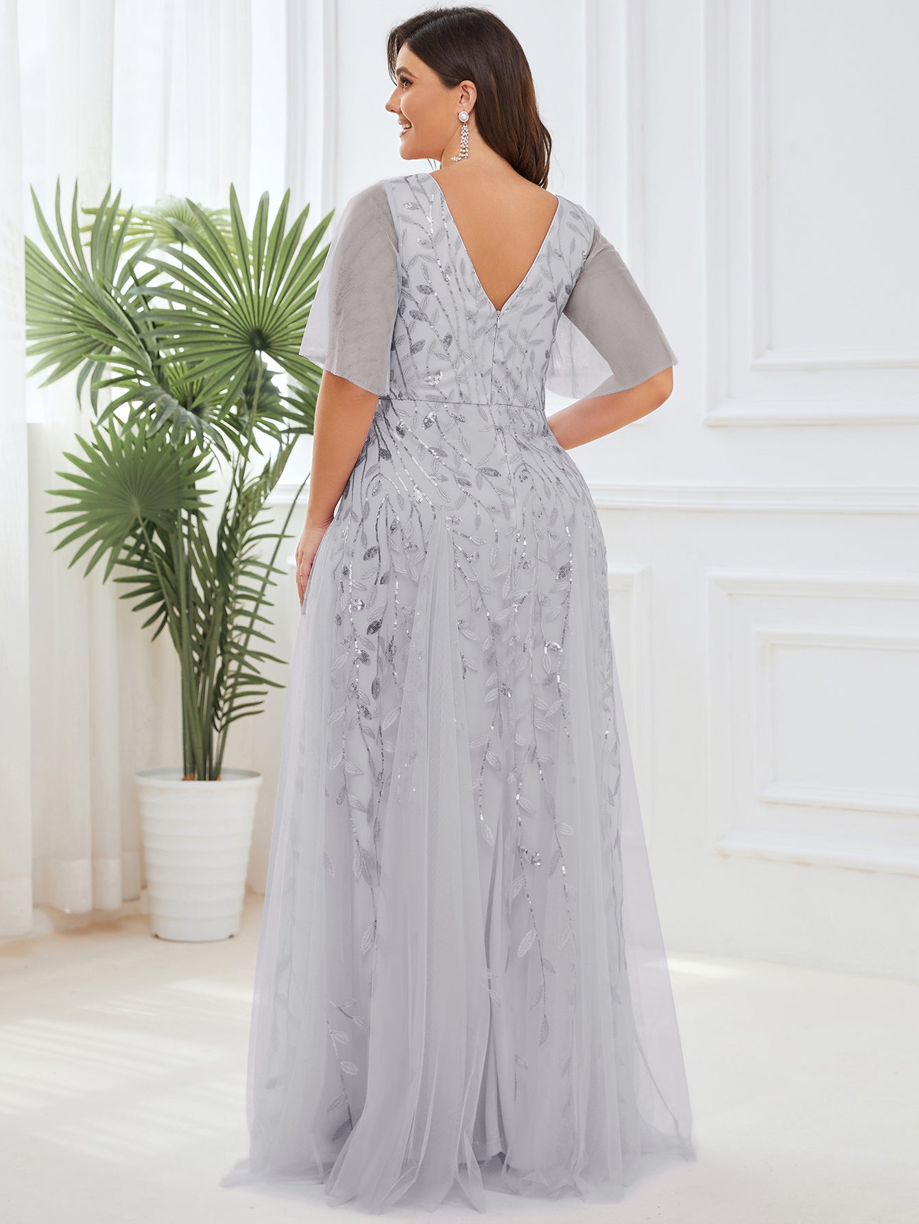 Plus Size Floor Length Formal Evening Gowns for Weddings Wholesale EE00736