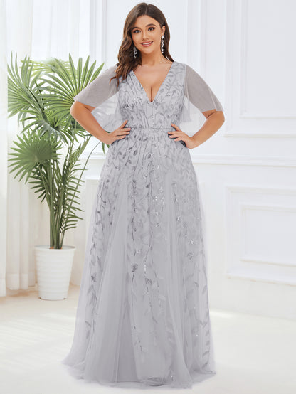 Plus Size Floor Length Formal Evening Gowns for Weddings Wholesale EE00736