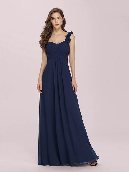 Maxi Long Flower One Shoulder Maternity Dress