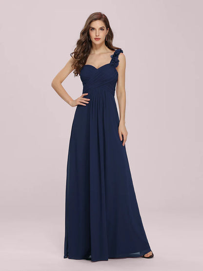 Maxi Long Flower One Shoulder Maternity Dress