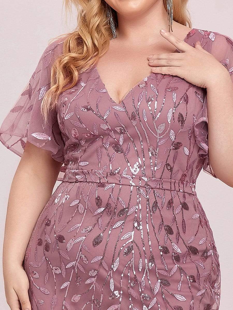 Plus Size Long Mermaid Formal Dresses for Weddings #color_Purple Orchid