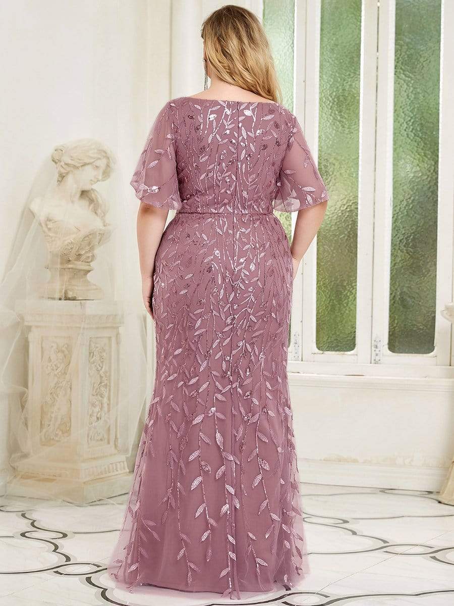 Plus Size Long Mermaid Formal Dresses for Weddings #color_Purple Orchid