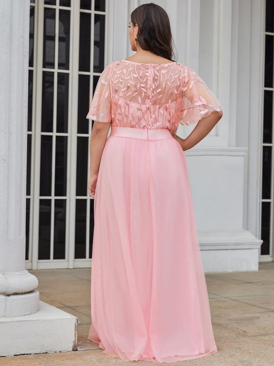 Plus Size Women's Long Chiffon & Sequin Evening Dresses for Mother of the  Bride