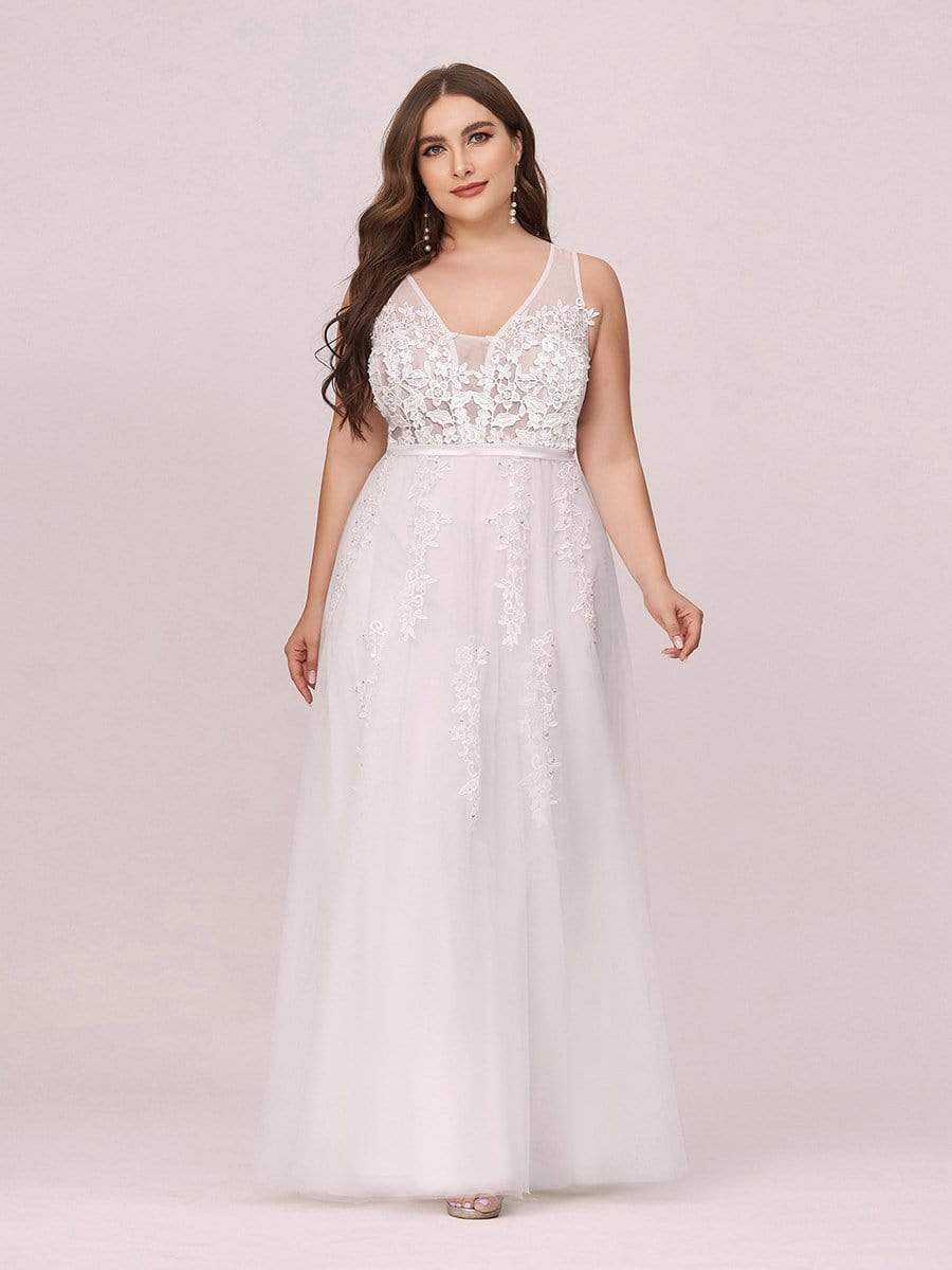 Maxi Long Elegant Ethereal Tulle Prom Dress #color_White 