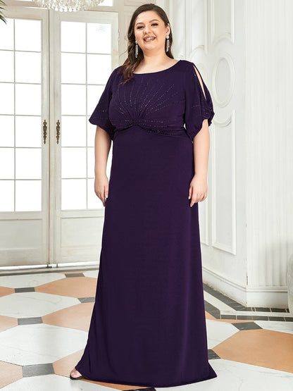 Custom Size Simple Bodycon Maxi Mermaid Formal Evening Dress #color_Dark Purple 